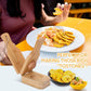 Mini Wooden Tostones & Plantain Press, 2-in-1 Smasher Mold for Crispy Green Plantains, Banana Smash Maker with Cup