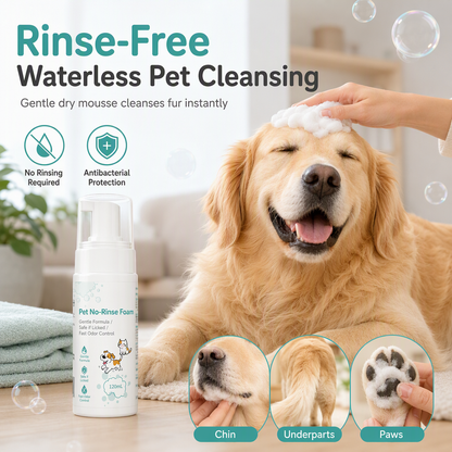 🥳2026 HOT SALE 50% OFF!💞50K+ SOLD!🐶Refresh Pets Instantly! No-Rinse Waterless Pet Cleaning Mousse