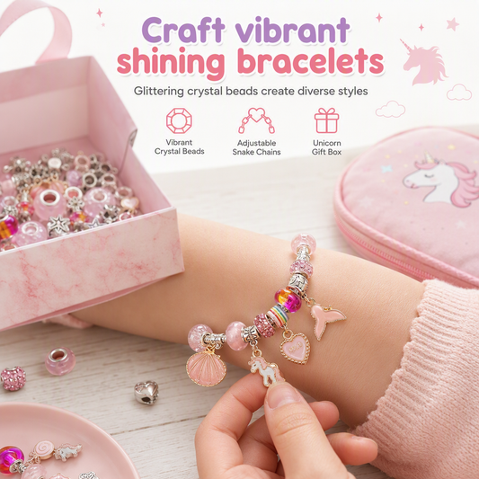 ✨ LIMITED-TIME 50% OFF! 💎 Kids DIY Charm Bracelet Kit – Creative, Screen-Free, Fun 🎀