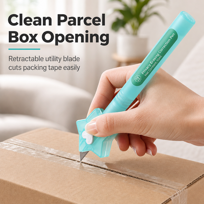 2 in 1 Thermal Paper Erasing Spray and Box Opener Privacy Protection Correction Fluid