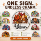 🍂 Magnetic Welcome Sign – 16PCS Seasonal Front Door Decorations