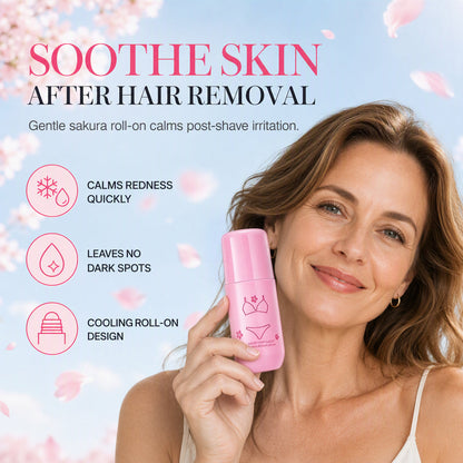Cherry Blossom Post Hair Removal Soothing Roll On Serum 50ml for Calming Skin Redness and Irritation