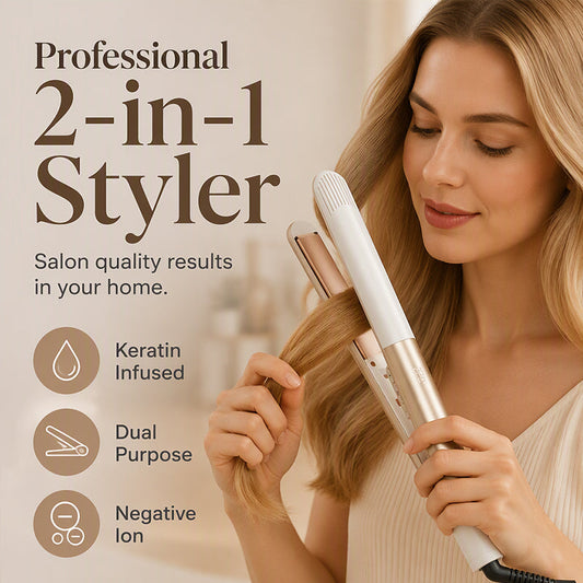 🔥Portable Hair Straightener & Crimper
