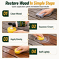 30ml Outdoor Wood Furniture Color Restorer Care Cream with Sponge for Table and Chair Renovation and Sun Protection