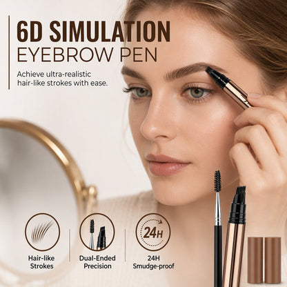 Dual-Ended Waterproof Smudge-Proof Eyebrow Pencil