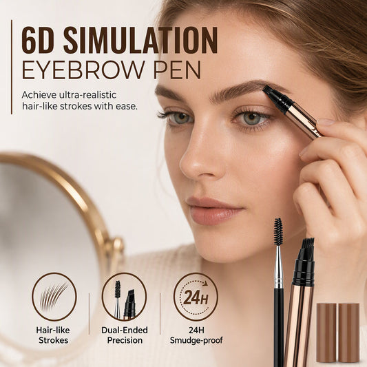 Dual-Ended Waterproof Smudge-Proof Eyebrow Pencil