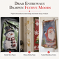 🎄Xmas Sale - 50% OFF❤️Christmas Door Cover - Santa & Reindeer Stretch Fabric Door Banner with 4-Side Elastic Edges, DIY Door Handle Cutout, Slip-On Front Door Holiday Decor