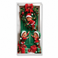 🎄Xmas Sale - 50% OFF❤️Christmas Door Cover - Santa & Reindeer Stretch Fabric Door Banner with 4-Side Elastic Edges, DIY Door Handle Cutout, Slip-On Front Door Holiday Decor