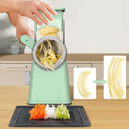📢📢 50% OFF🥕 6-in-1 Rotary Grater Set – Easy Hand-Crank Slicing & Shredding with a Suction Base