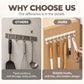 ⏳Limited-time 50% off🧺No-Drill Over-Cabinet Hook Rail – Instant Extra Storage for Kitchen & Bathroom