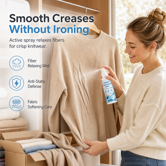 Release Spray for Sweaters and Knitwear Iron Free Anti Static Fabric Smoothing Spray