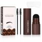 Eyebrow Stamp and Headband Stencil Set with Hairline Powder and Brushes