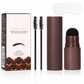 Eyebrow Stamp and Headband Stencil Set with Hairline Powder and Brushes
