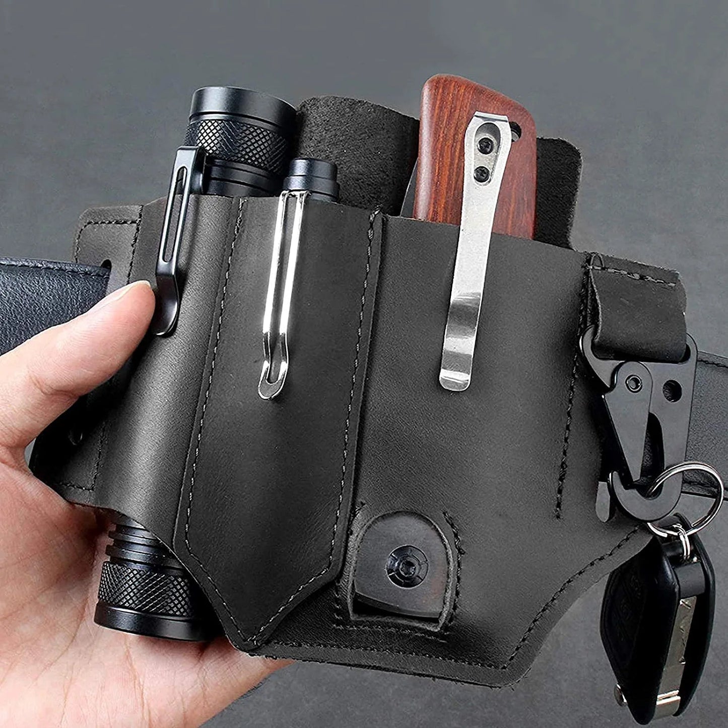 Taktische Multitool-Gürteltasche aus Leder