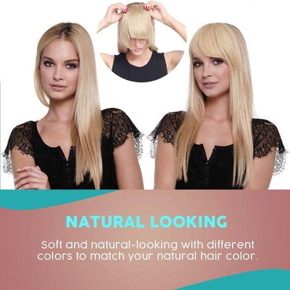 Seamless 3D Clip-In Bangs Hair Extensions